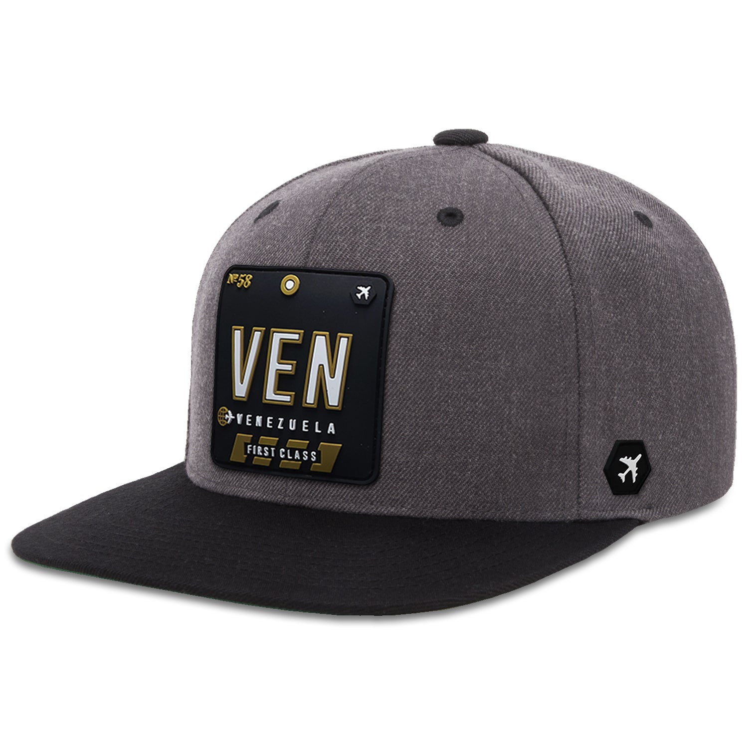 VEN - Venezuela Flat Snapback Dark Heather/Black