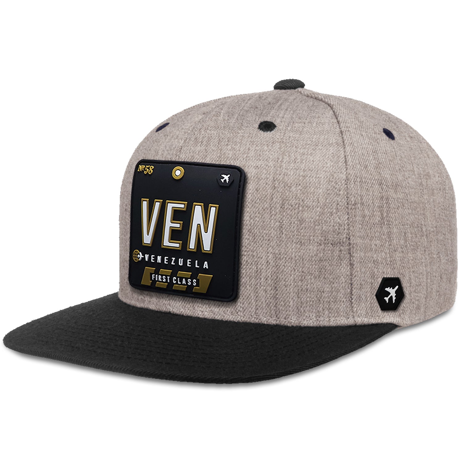 VEN - Venezuela Flat Snapback Heather/Black