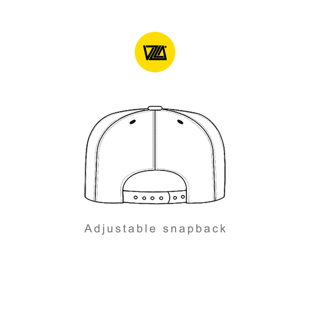 VZLA Heather Black Flat Bill Snapback Hat