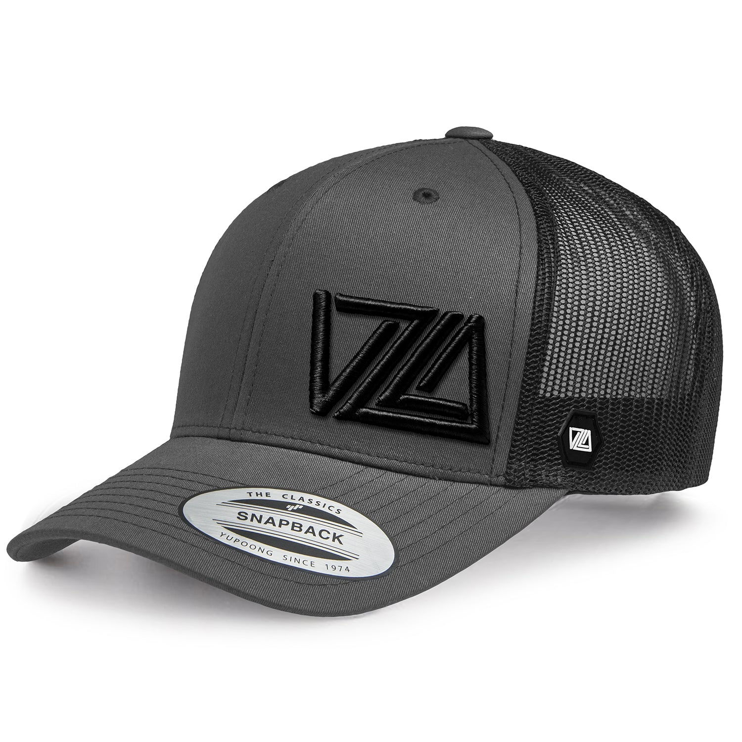VZLA Classic 3D Trucker Hat Charcoal/Black