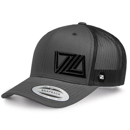 VZLA Classic 3D Trucker Hat Charcoal/Black