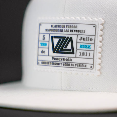 VZLA White Snapback Hat - 5 de Julio