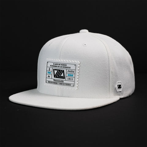 VZLA White Snapback Hat - 5 de Julio