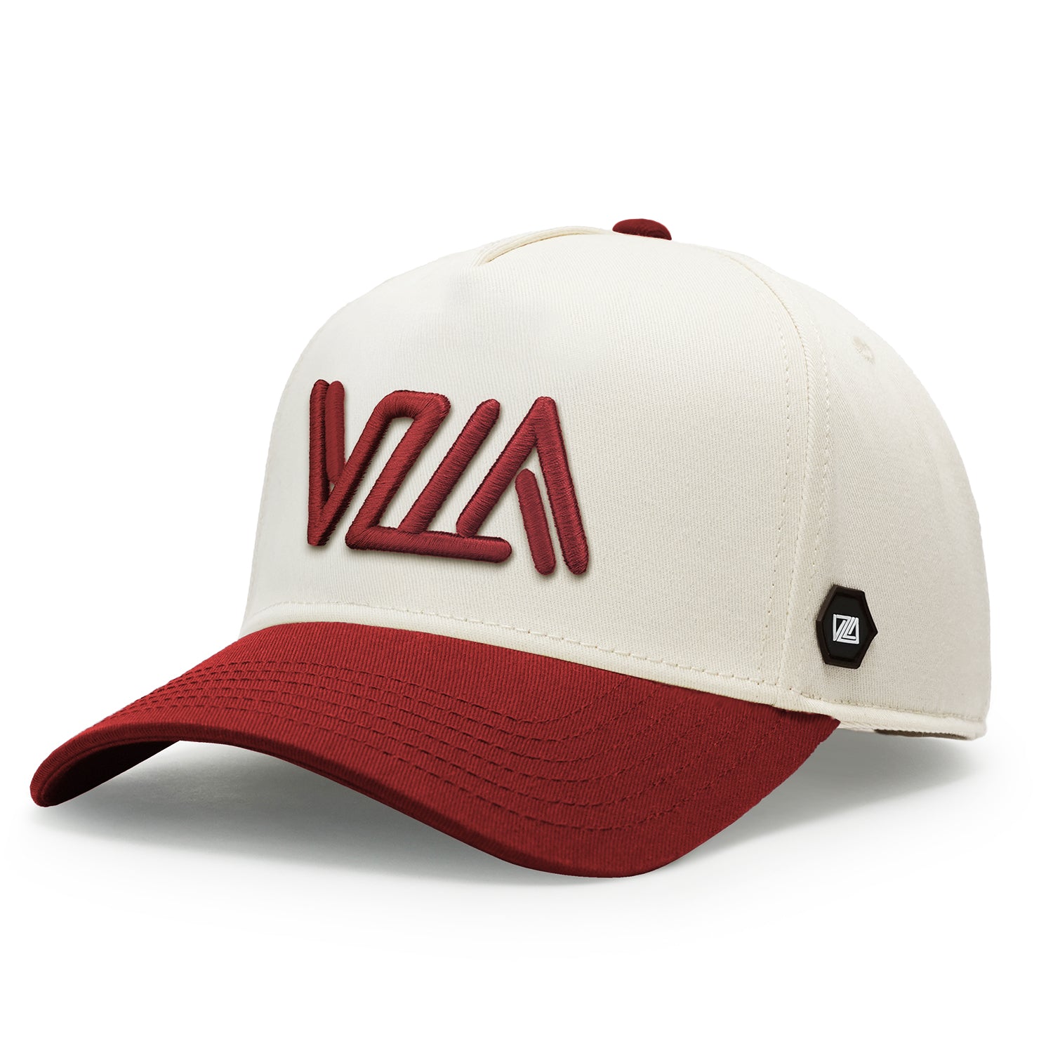 VZLA 3D Frame Cap - Natural/Maroon