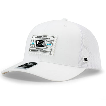 VZLA White Trucker Hat - 5 de Julio