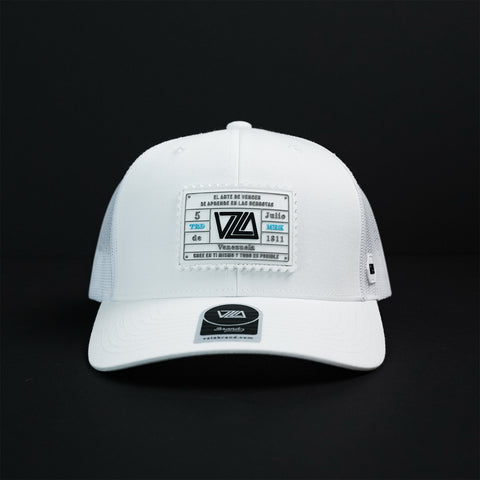 VZLA White Trucker Hat - 5 de Julio