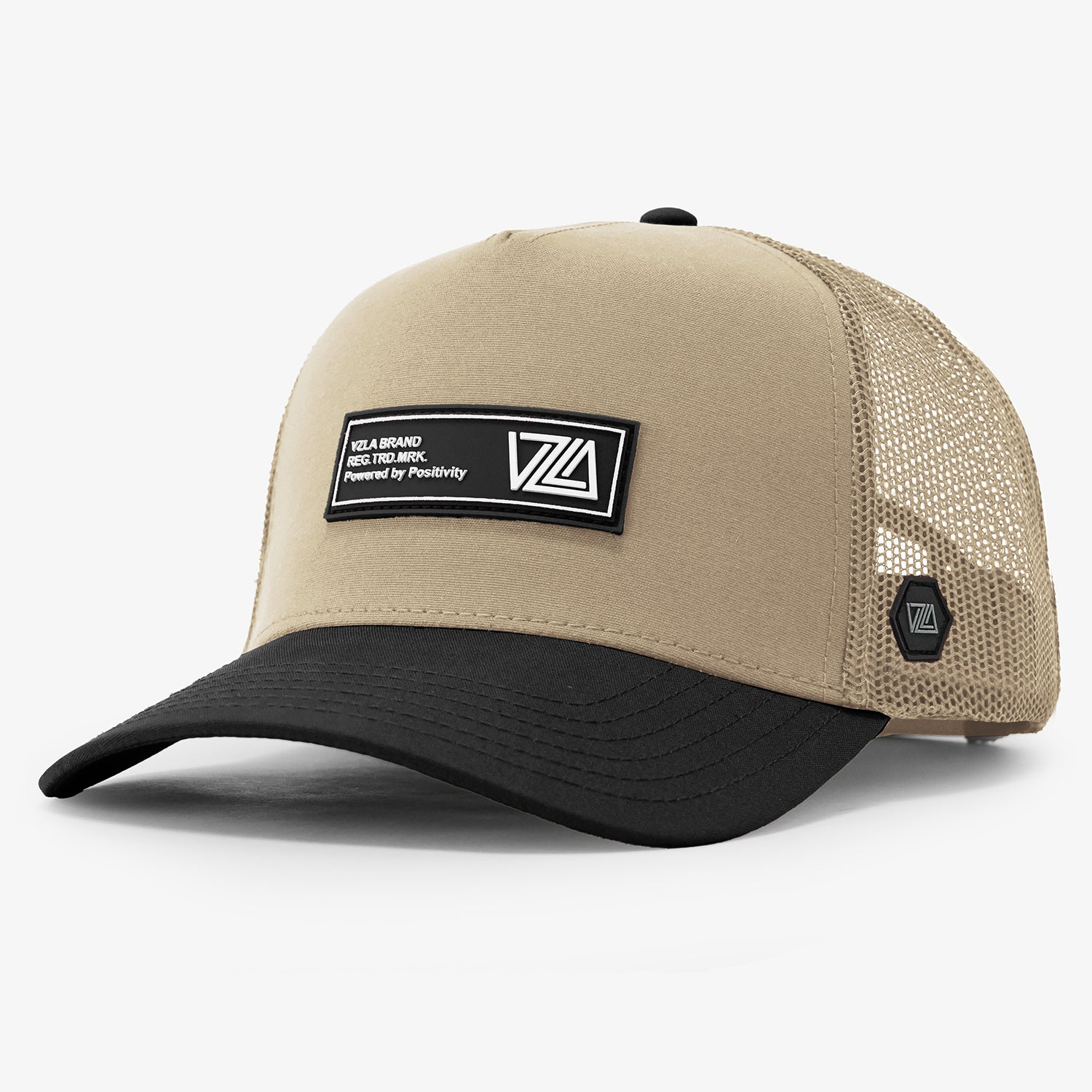VZLA Atelier Canvas Trucker Hat - Black/Khaki
