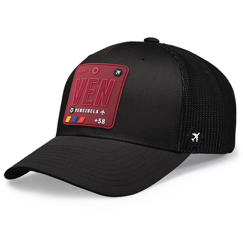 VEN - Venezuela Trucker Hat Negra/Vinotinto