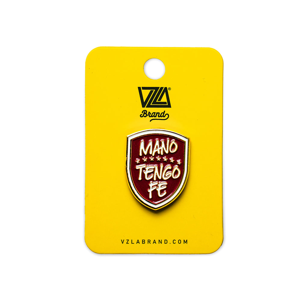 VZLA Mano Tengo Fe Escudo Pin