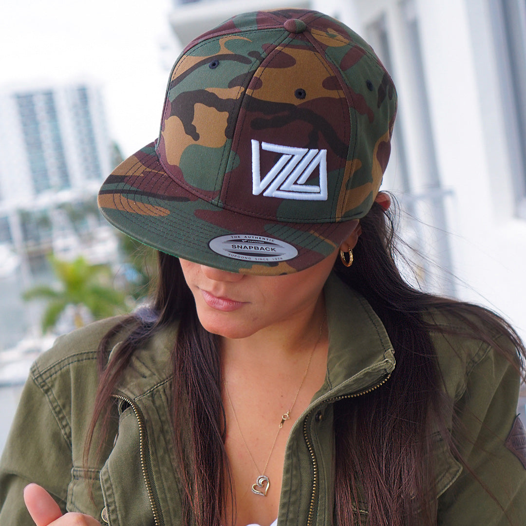 VZLA Flat Bill Snapback Hat (Camouflage)
