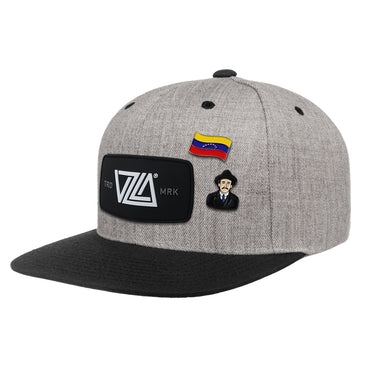 VZLA Heather Black Flat Snapback - JGH