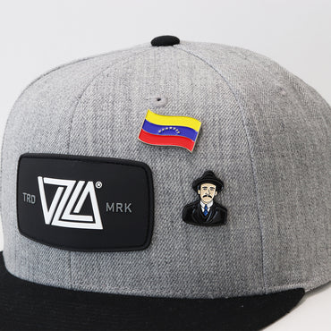 VZLA Heather Black Flat Snapback - JGH