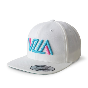 VZLA VICE White Flat Bill Snapback Hat