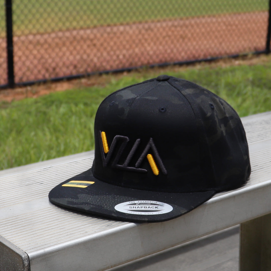 VZLA Dark Camo Flat Bill Snapback Hat