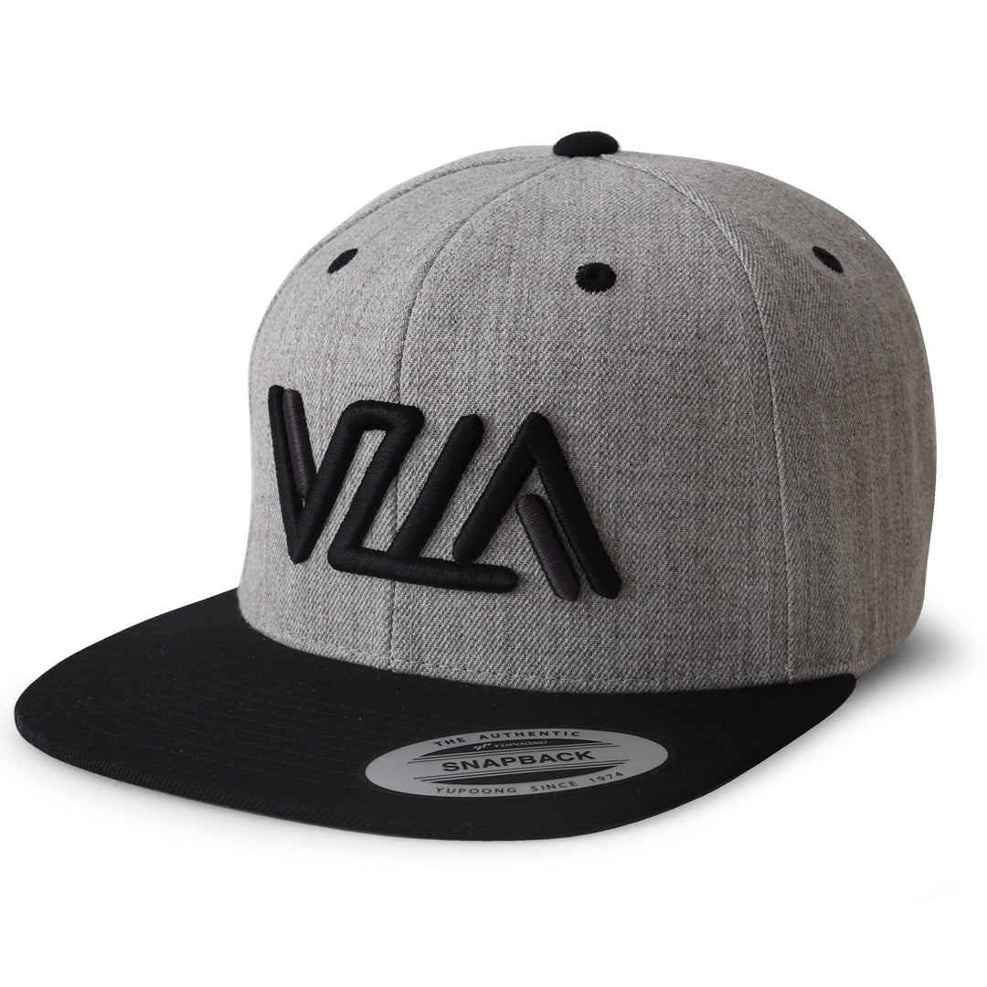 VZLA Heather Black Flat Bill Snapback Hat