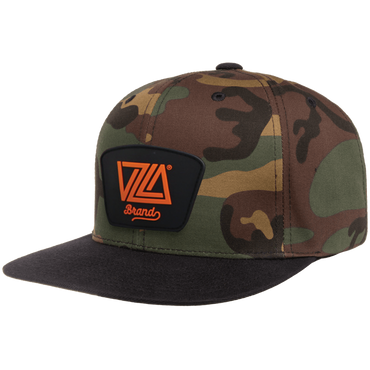 VZLA Flat Bill Snapback Hat - Camo/Black 2.0