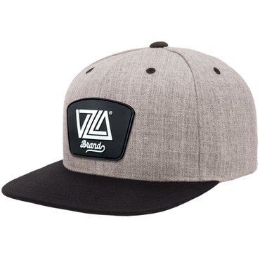 VZLA Flat Bill Snapback Hat - Heather Black 2.0