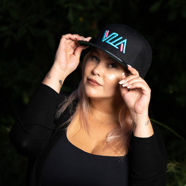 VZLA VICE Black Flat Bill Snapback Hat